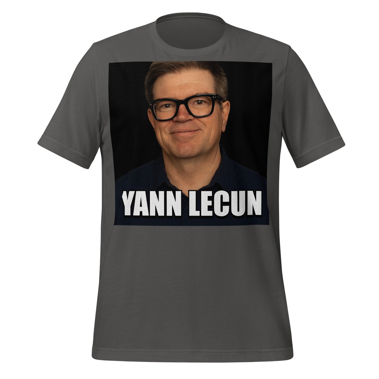 Image of the Meme Portrait of Yann LeCun T-Shirt (unisex) Asphalt / S.