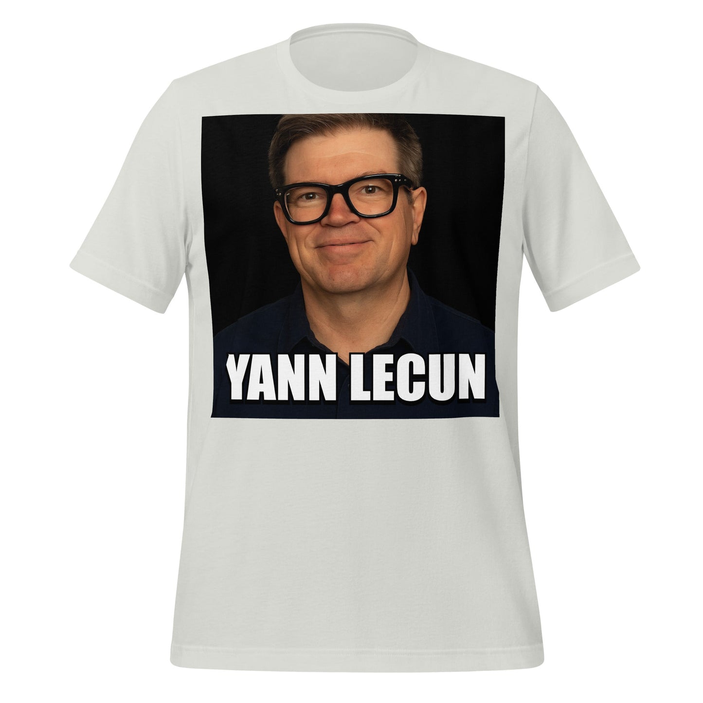 Image of the Meme Portrait of Yann LeCun T-Shirt (unisex) Silver / S.
