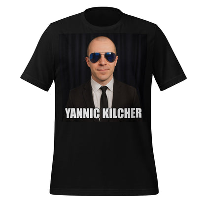 Image of the Meme Portrait of Yannic Kilcher T-Shirt (unisex) Black / XS.