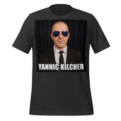 Image of the Meme Portrait of Yannic Kilcher T-Shirt (unisex) Dark Grey / XS.