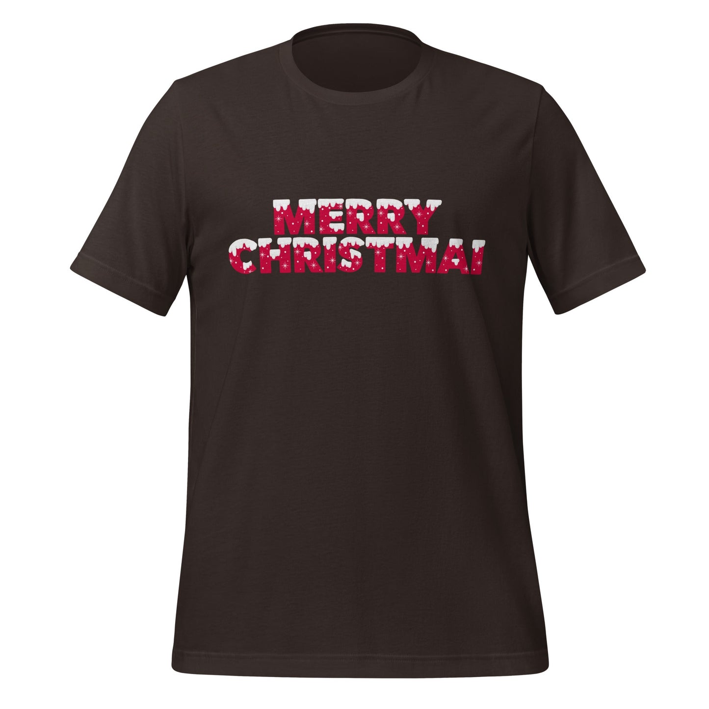 Image of the MERRY CHRISTMAI T-Shirt (unisex) Brown / S.