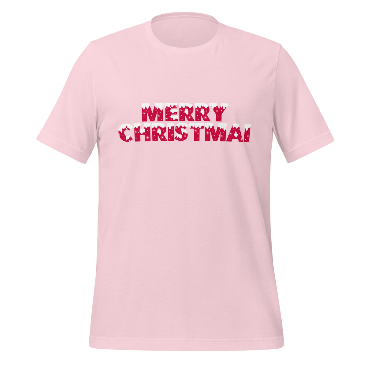 Image of the MERRY CHRISTMAI T-Shirt (unisex) Soft Pink / S.