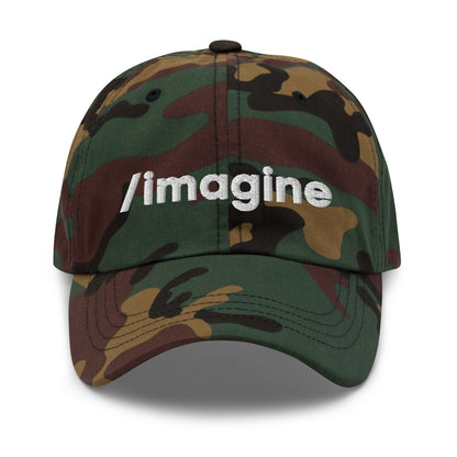 Image of the Midjourney /imagine Prompt Cap Green Camo.