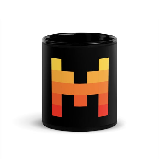 Mistral AI Icon on Black Glossy Mug - AI Store