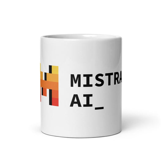 Mistral AI Logo White Glossy Mug - AI Store