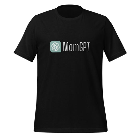 Product mockup photo of the MomGPT T Shirt 3 (unisex) Black / M.