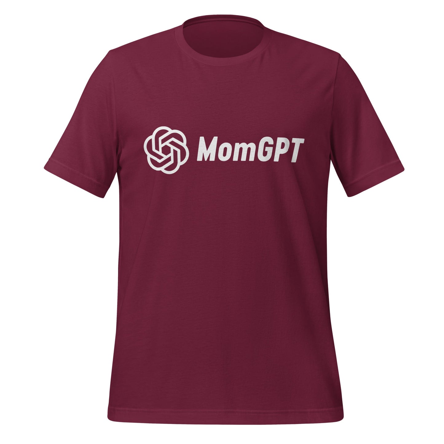 Image of the MomGPT T-Shirt 6 (unisex) Maroon / M.