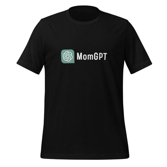 Product mockup photo of the MomGPT T Shirt (unisex) Black / M.