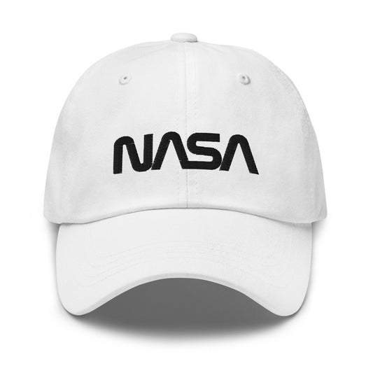 NASA Black Worm Logo Embroidered Cap - AI Store
