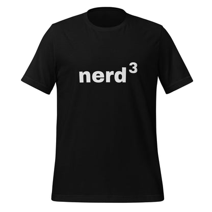 Product mockup photo of the Nerd Cubed T Shirt (unisex) Black / M.