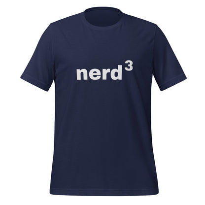 Product mockup photo of the Nerd Cubed T Shirt (unisex) Navy / M.