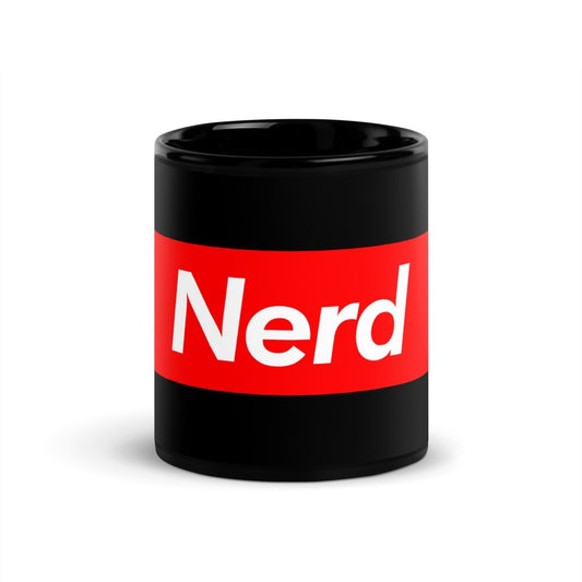 Nerd Sign Black Glossy Mug - AI Store