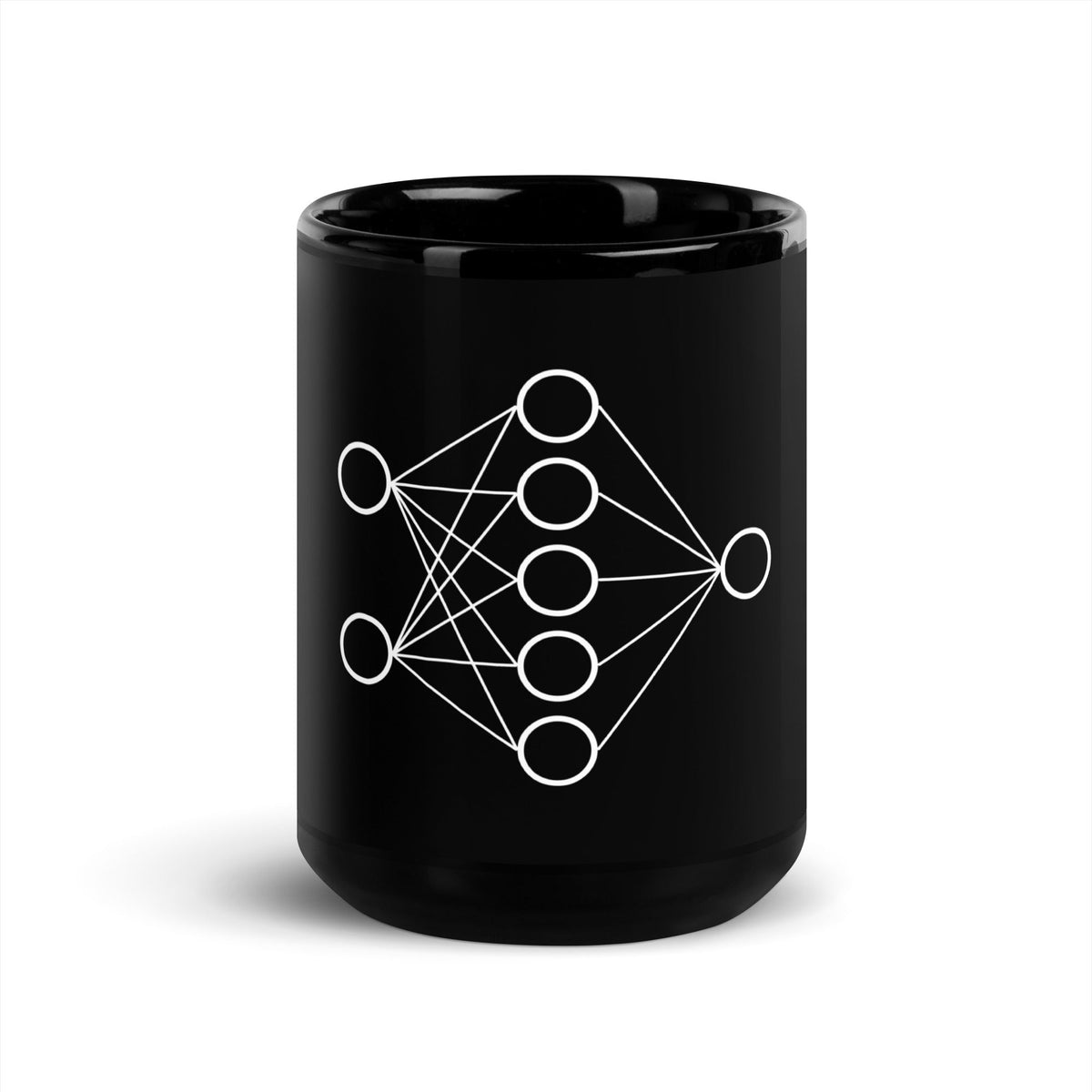 Image of the Neural Network Black Glossy Mug 1 15 oz.