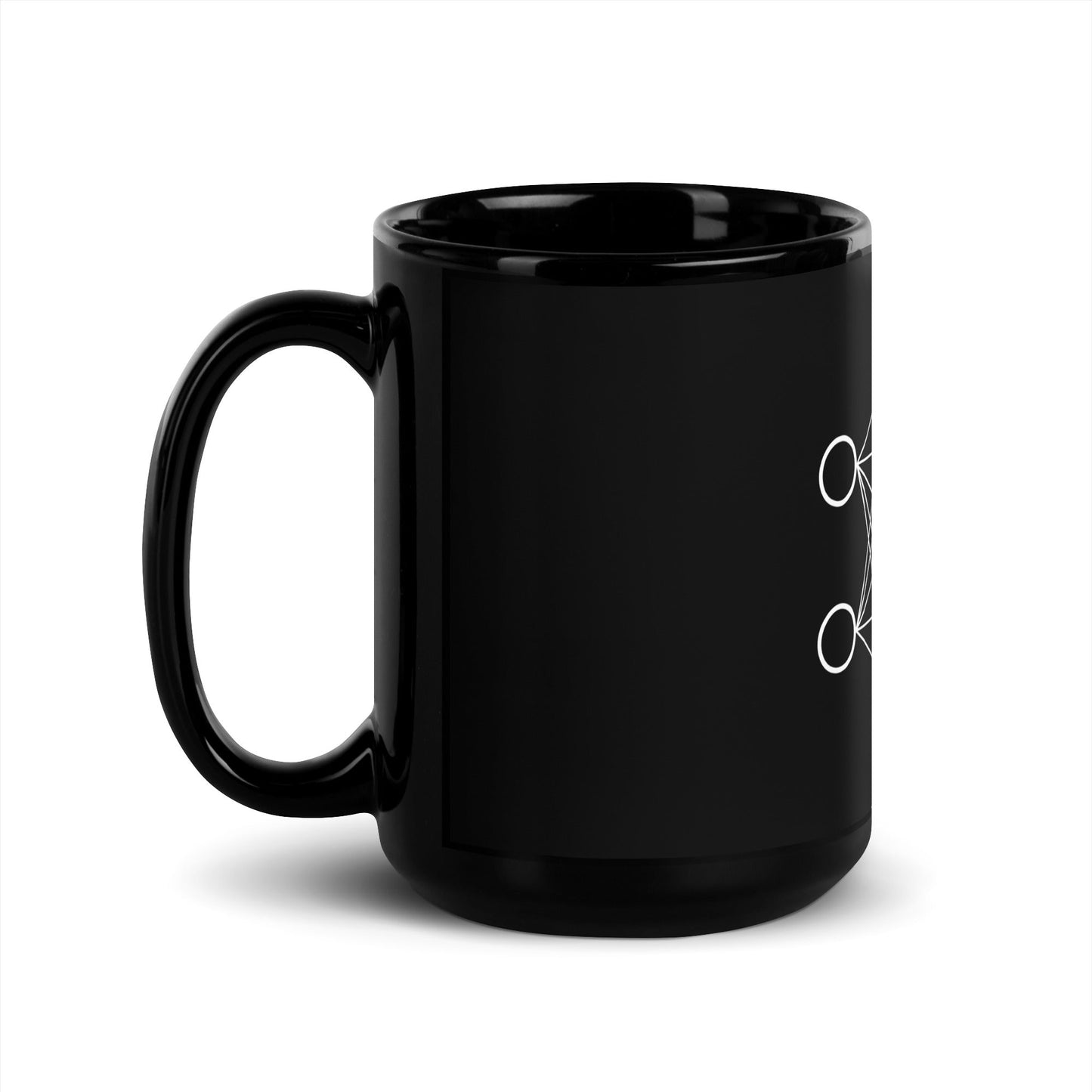 Image of the Neural Network Black Glossy Mug 1.