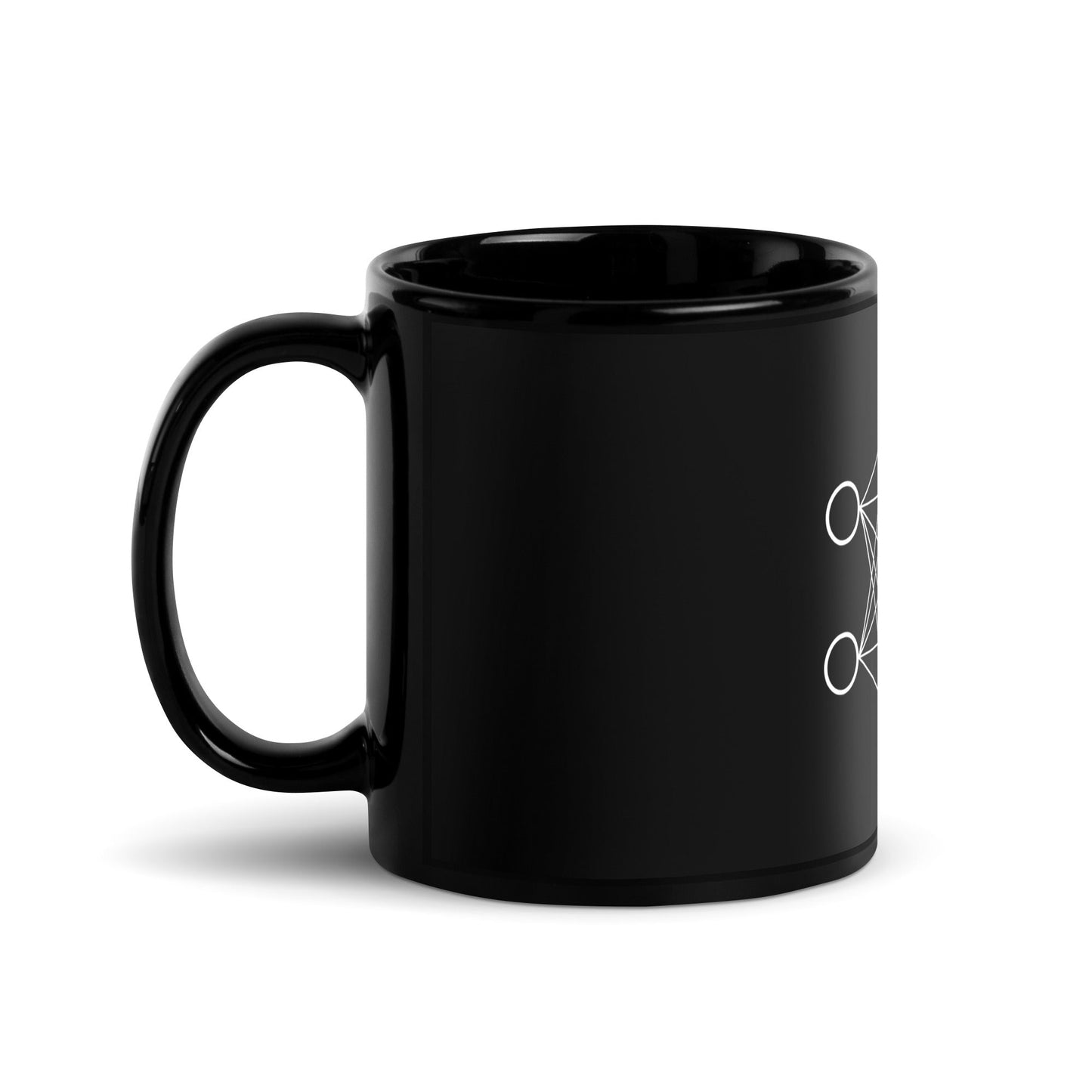 Image of the Neural Network Black Glossy Mug 1.