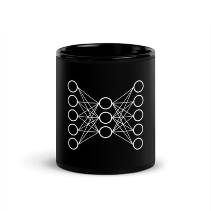 Image of the Neural Network Black Glossy Mug 9 11 oz.