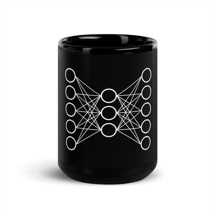 Image of the Neural Network Black Glossy Mug 9 15 oz.