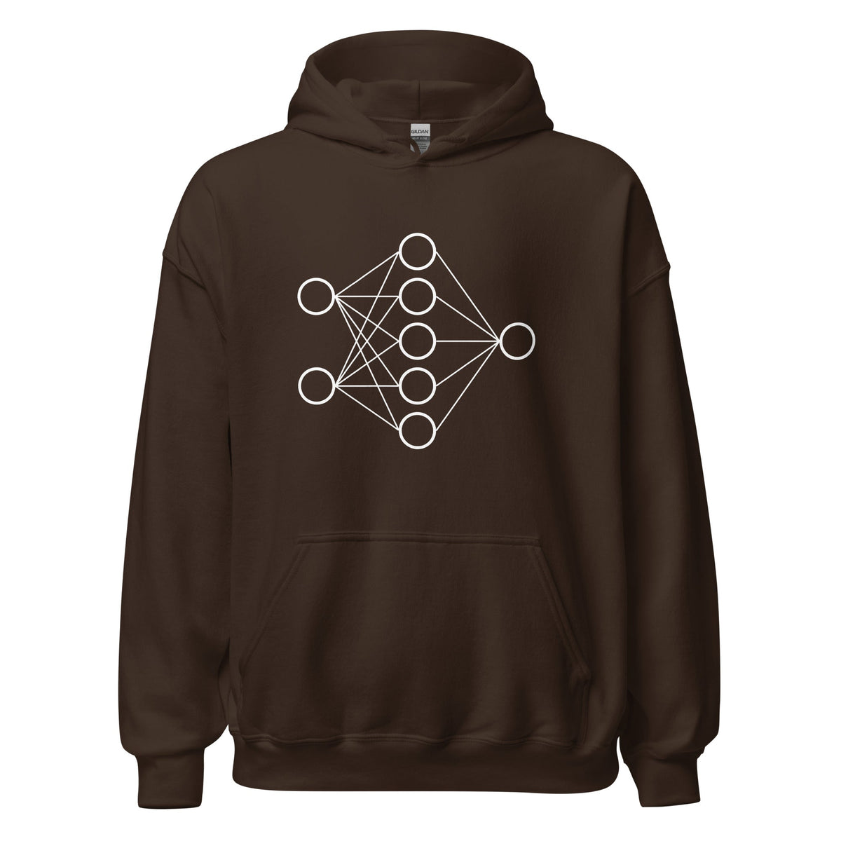 Image of the Neural Network Hoodie 1 (unisex) Dark Chocolate / M.