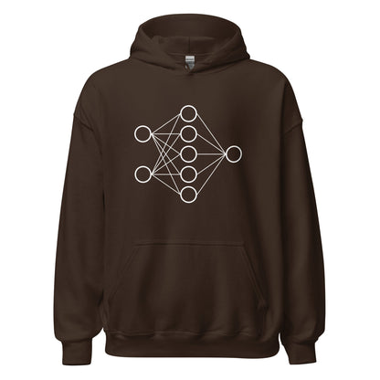 Image of the Neural Network Hoodie 1 (unisex) Dark Chocolate / M.