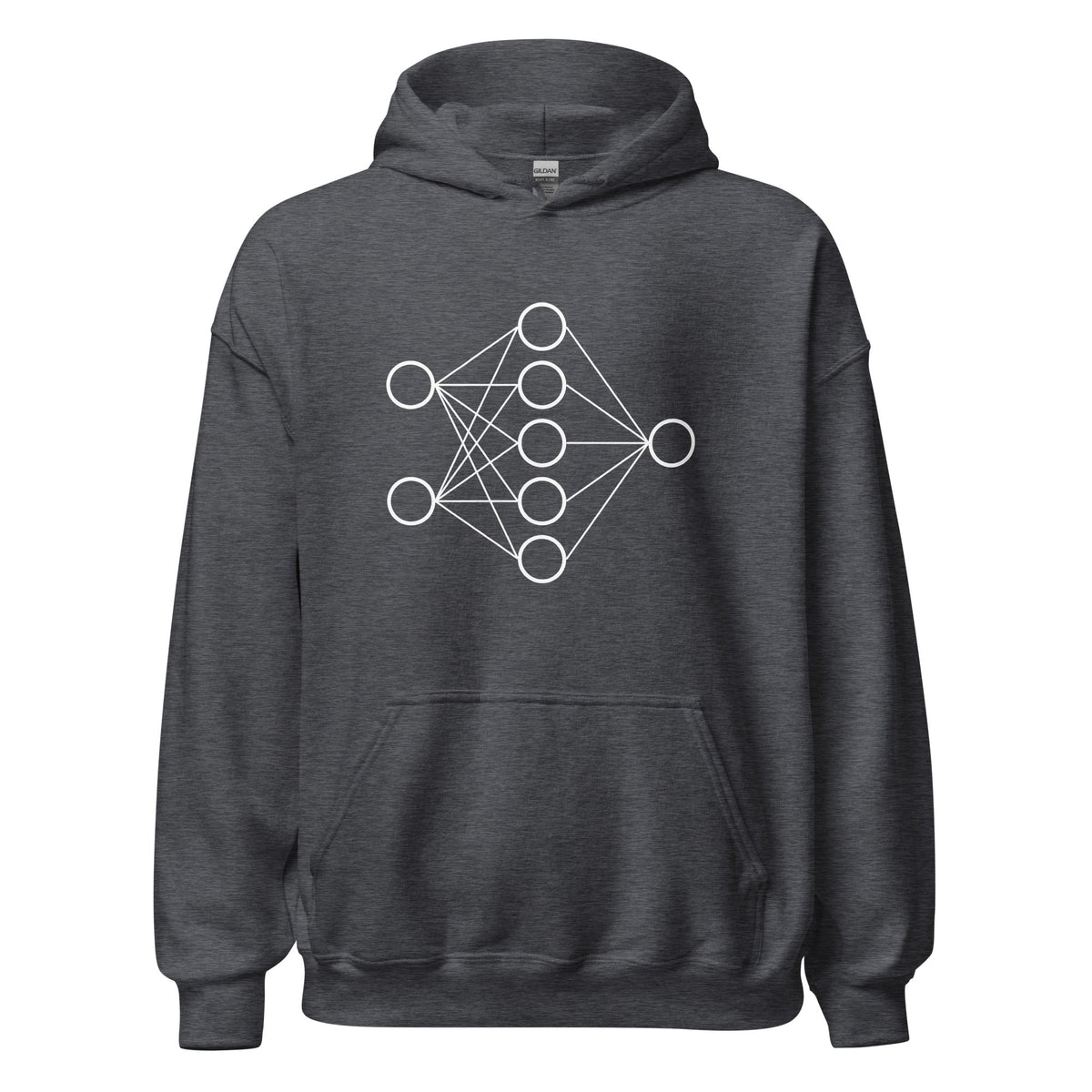 Image of the Neural Network Hoodie 1 (unisex) Dark Heather / M.