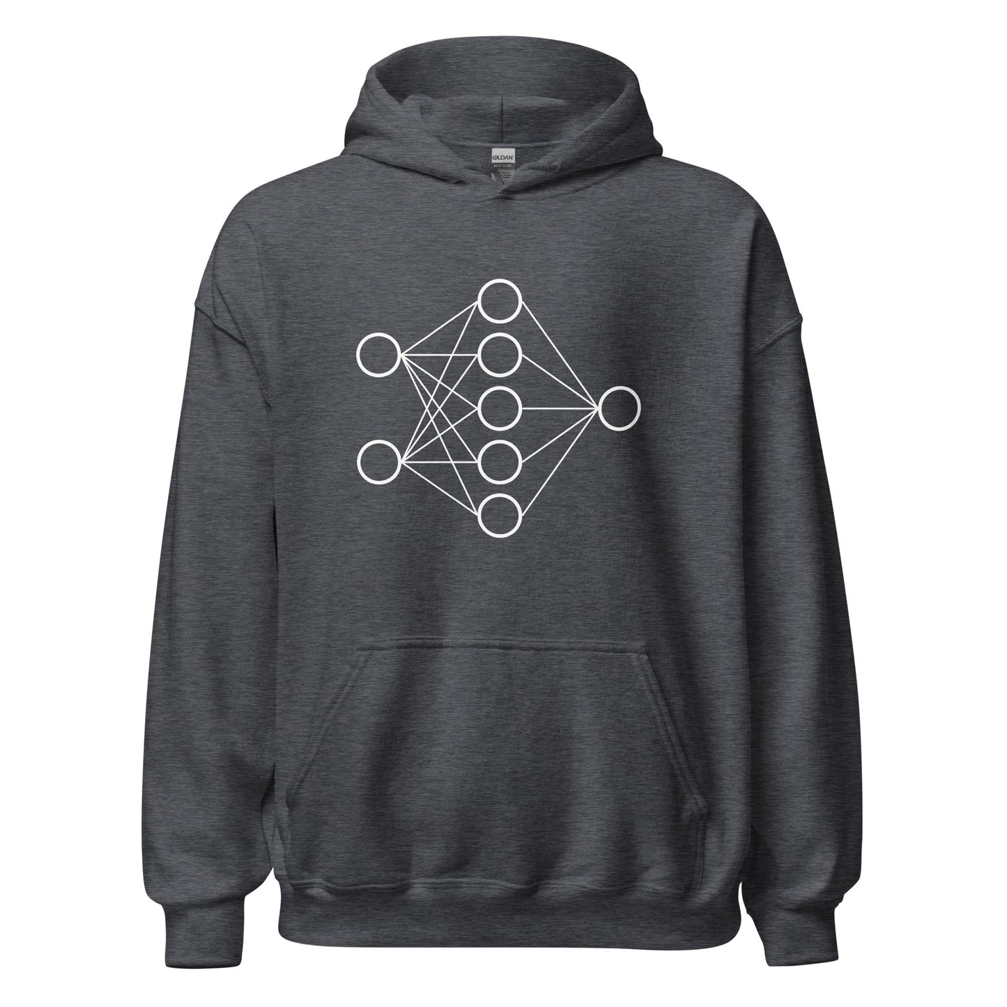 Image of the Neural Network Hoodie 1 (unisex) Dark Heather / M.