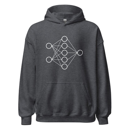 Image of the Neural Network Hoodie 1 (unisex) Dark Heather / M.