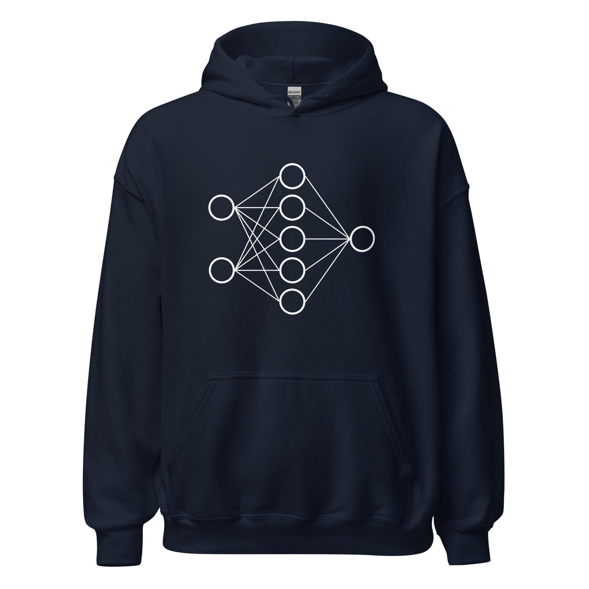 Image of the Neural Network Hoodie 1 (unisex) Navy / M.