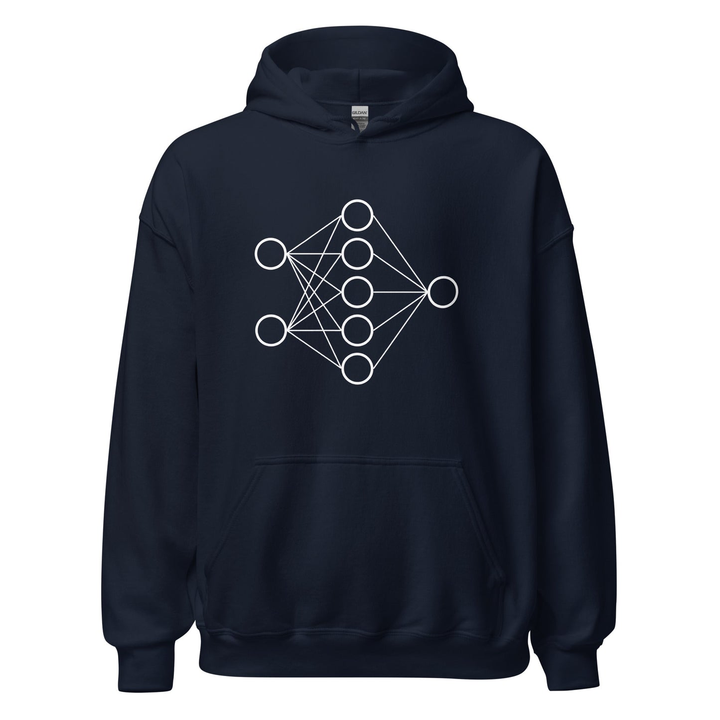 Image of the Neural Network Hoodie 1 (unisex) Navy / M.