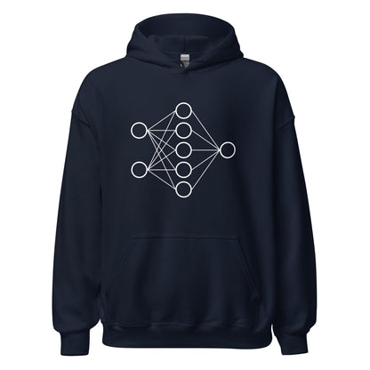 Image of the Neural Network Hoodie 1 (unisex) Navy / M.