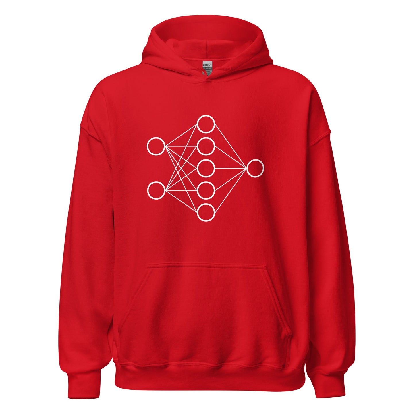 Image of the Neural Network Hoodie 1 (unisex) Red / M.