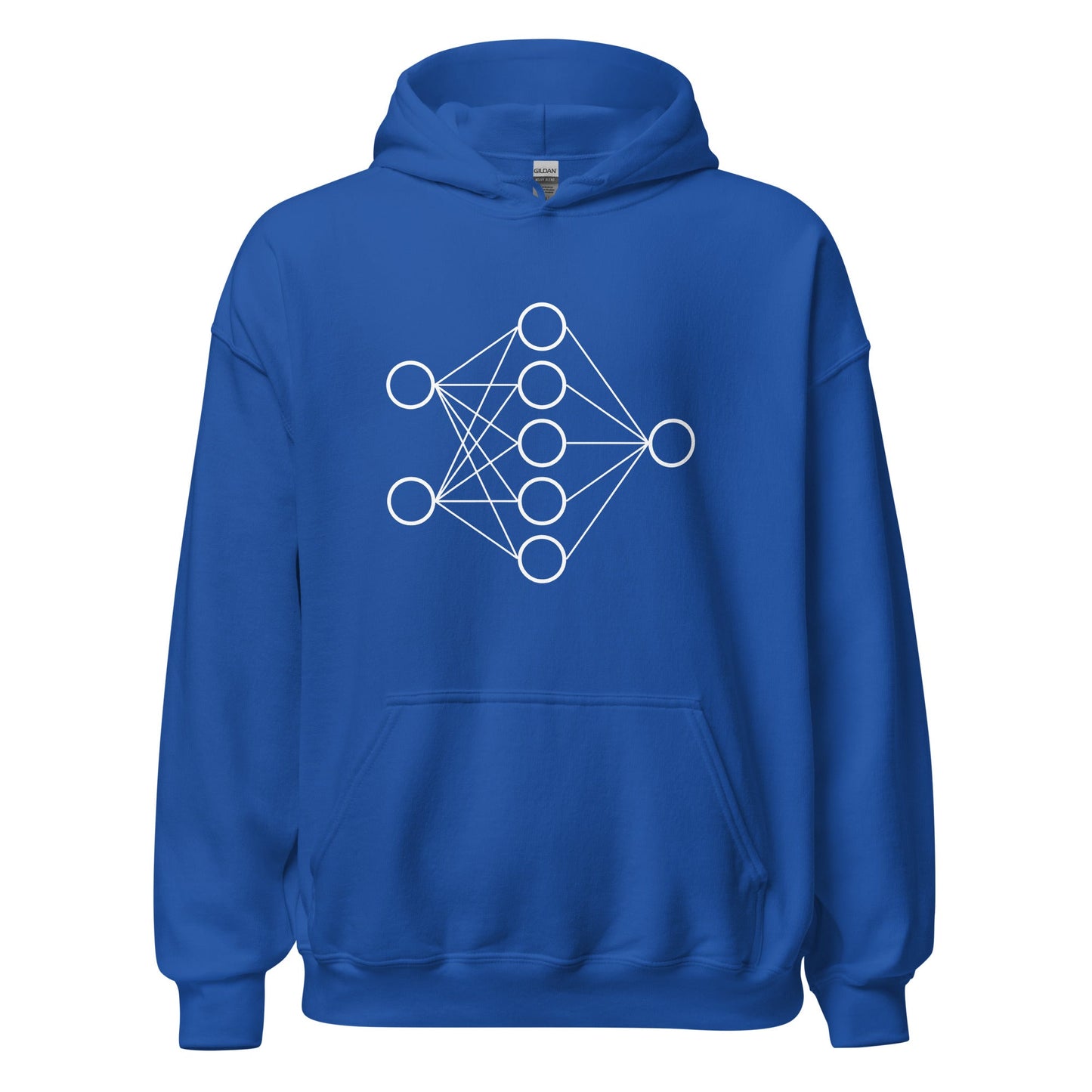 Image of the Neural Network Hoodie 1 (unisex) Royal / M.