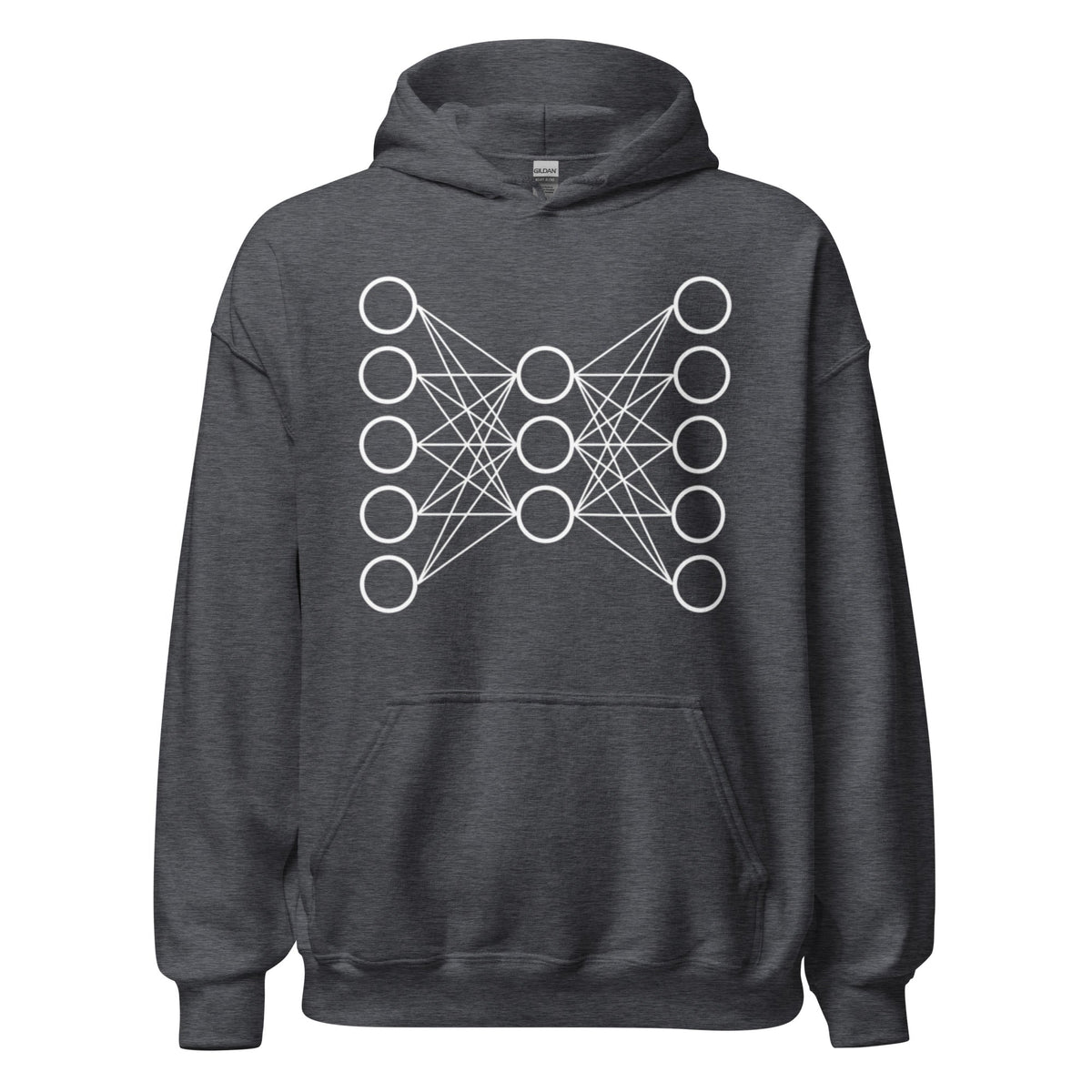 Image of the Neural Network Hoodie 9 (unisex) Dark Heather / M.