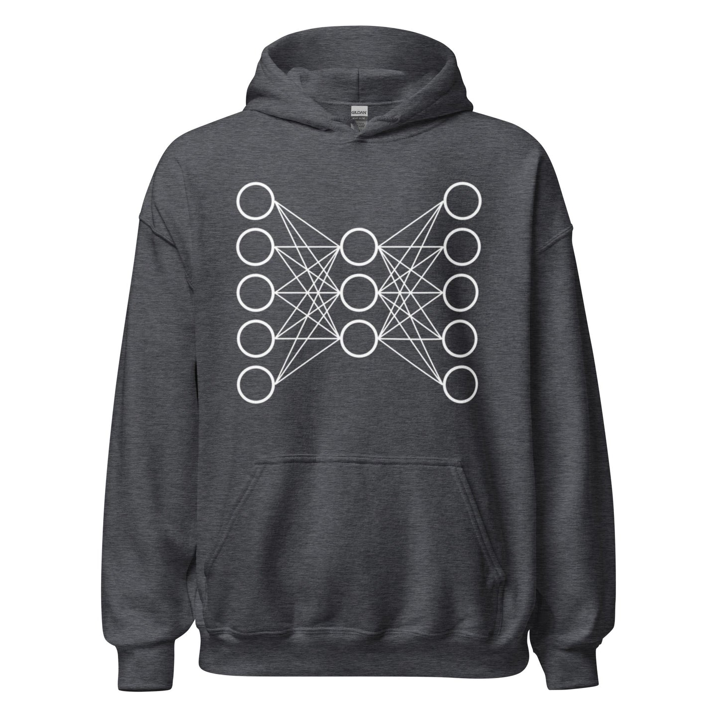 Image of the Neural Network Hoodie 9 (unisex) Dark Heather / M.