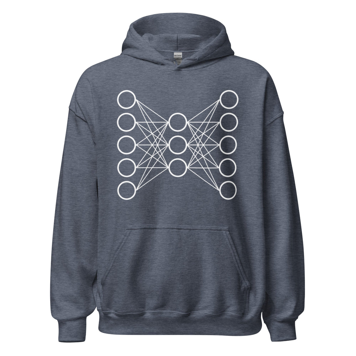 Image of the Neural Network Hoodie 9 (unisex) Heather Sport Dark Navy / M.