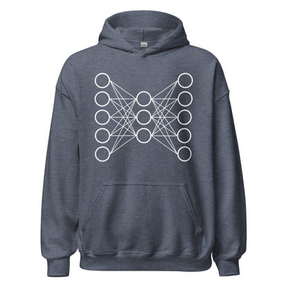Image of the Neural Network Hoodie 9 (unisex) Heather Sport Dark Navy / M.
