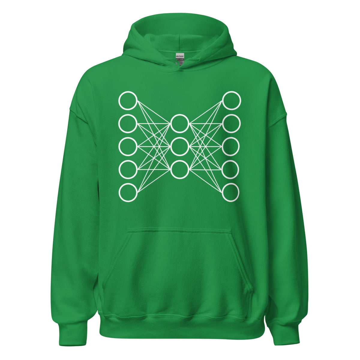 Image of the Neural Network Hoodie 9 (unisex) Irish Green / M.