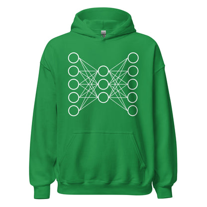 Image of the Neural Network Hoodie 9 (unisex) Irish Green / M.