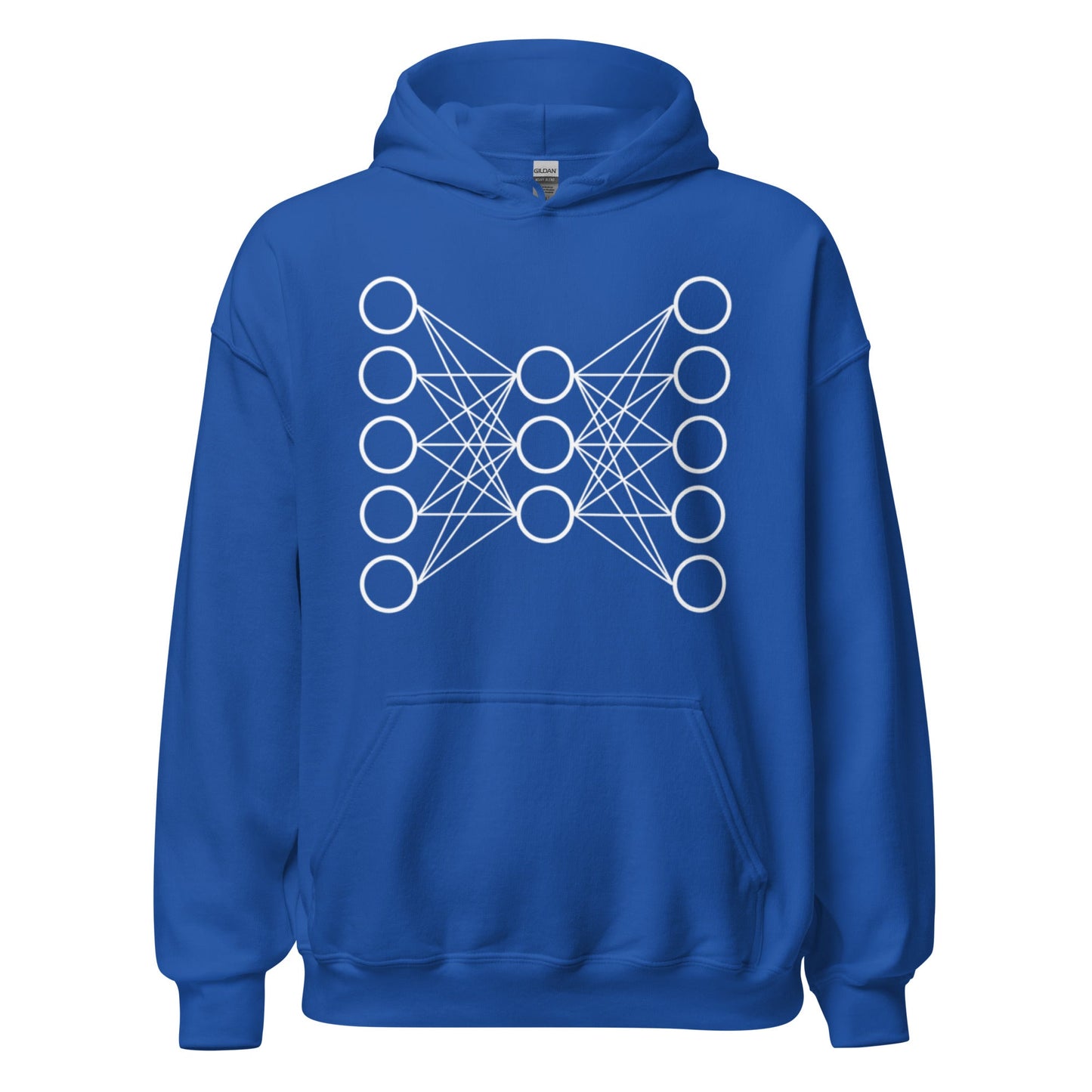 Image of the Neural Network Hoodie 9 (unisex) Royal / M.