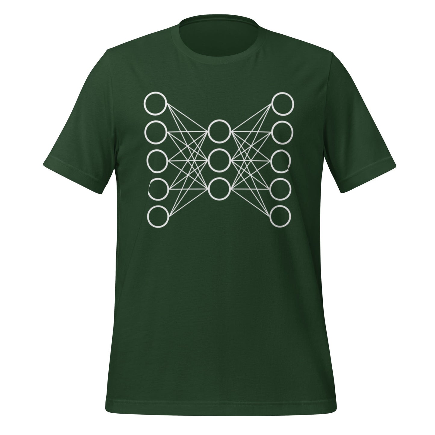 Mockup image of the Neural Network T Shirt 9 (unisex) Forest / S.