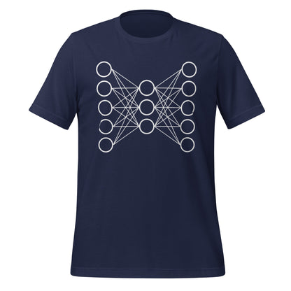 Mockup image of the Neural Network T Shirt 9 (unisex) Navy / M.