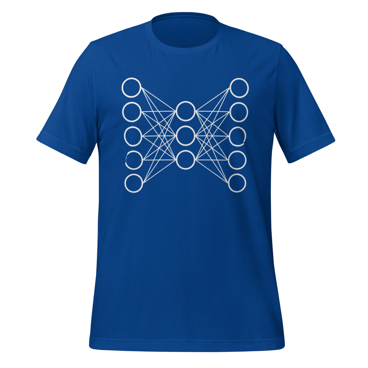 Mockup image of the Neural Network T Shirt 9 (unisex) True Royal / M.