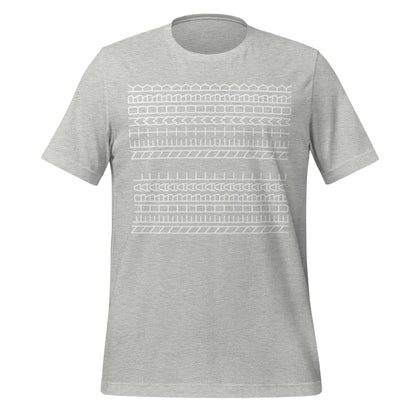 Product mockup photo of the Neural Network Tyre Tread T Shirt (unisex) Athletic Heather / M.