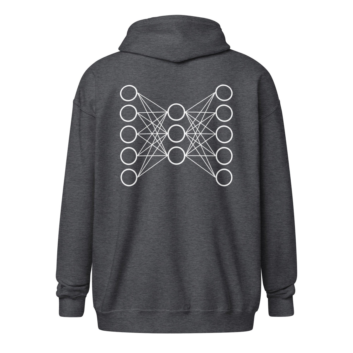 Image of the Neural Network Zip Hoodie 9 (unisex).