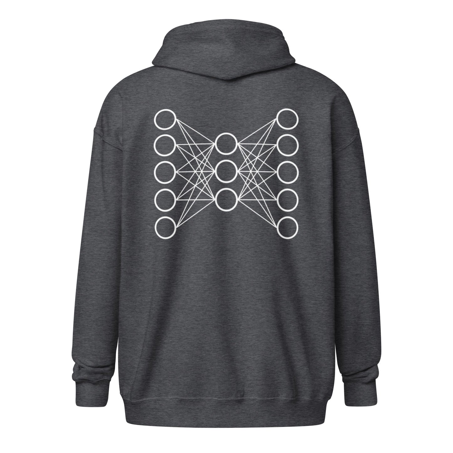 Image of the Neural Network Zip Hoodie 9 (unisex).