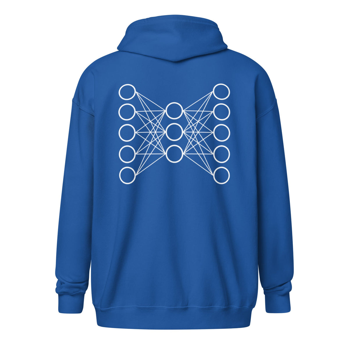 Image of the Neural Network Zip Hoodie 9 (unisex).
