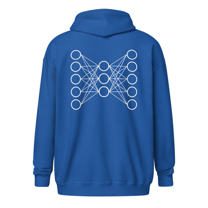Image of the Neural Network Zip Hoodie 9 (unisex).