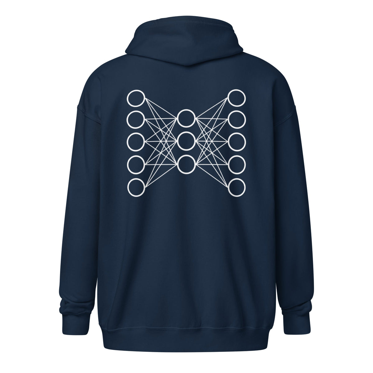 Image of the Neural Network Zip Hoodie 9 (unisex).