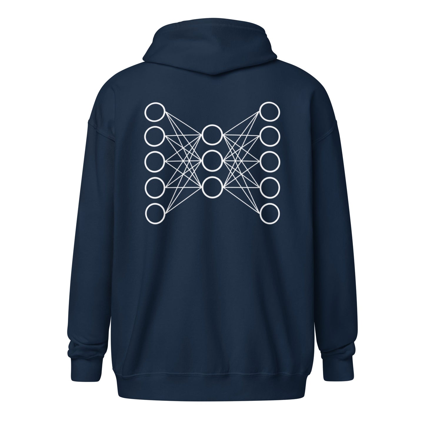 Image of the Neural Network Zip Hoodie 9 (unisex).