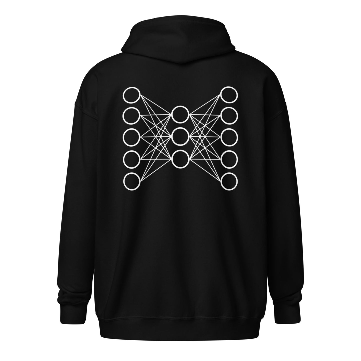 Image of the Neural Network Zip Hoodie 9 (unisex).