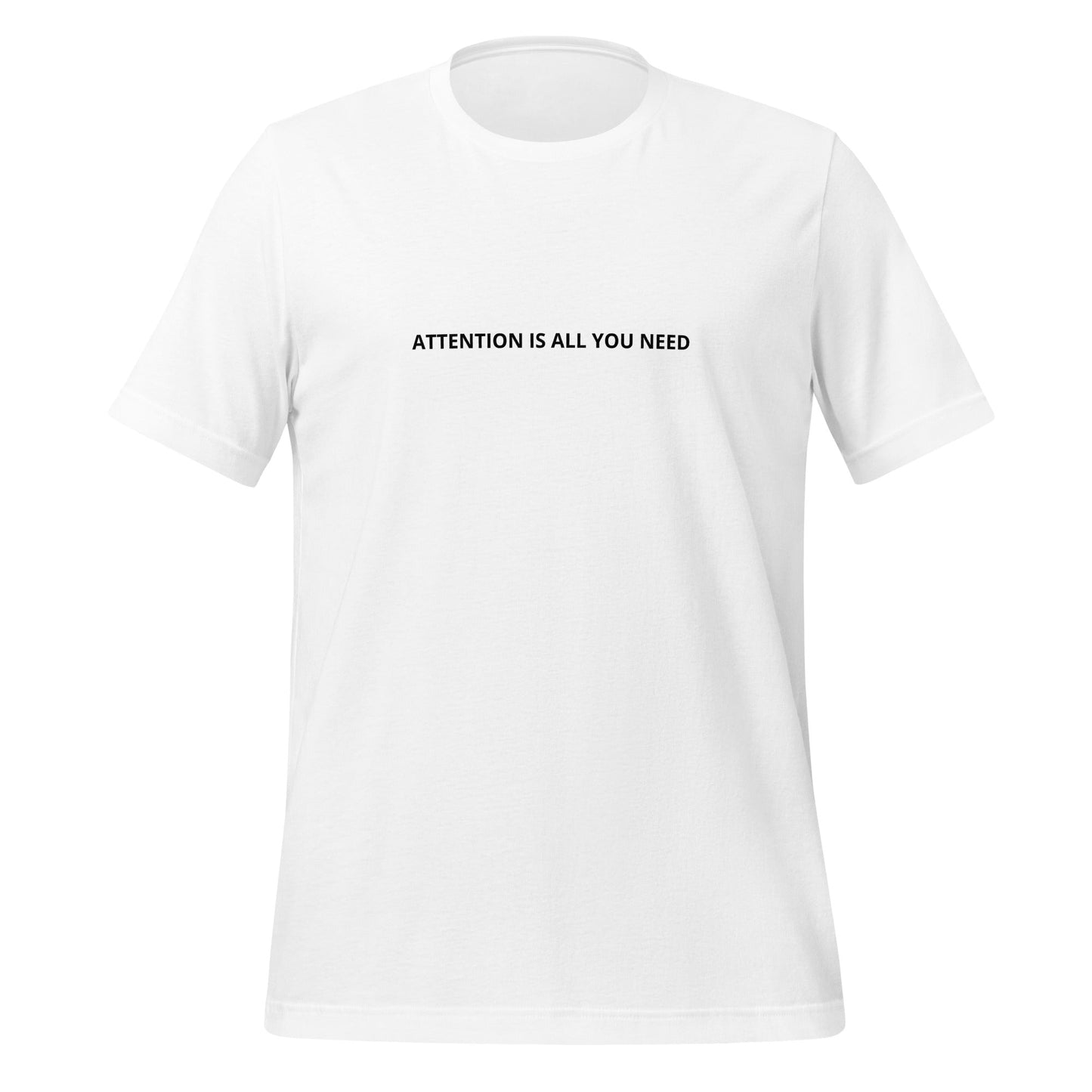 Product mockup photo of the NIPS 2017 Attention is All You Need Paper on Back T-Shirt (unisex) M.